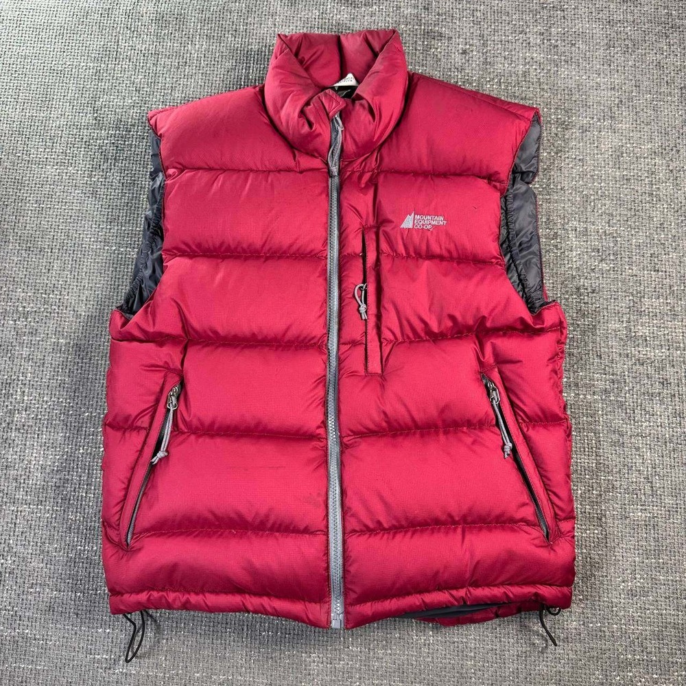 Mountain Equipment Co-op Puffer Vest Mens M Red Down Fill Gorpcore Canada